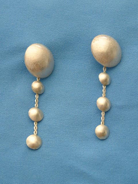 Domed Drop Earrings